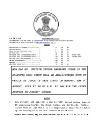 Hon'ble Ms. Justice Indira Banerjee Judge of The