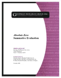 Absolute Zero Summative Evaluation