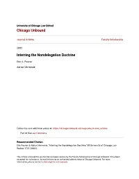 Interring the Nondelegation Doctrine