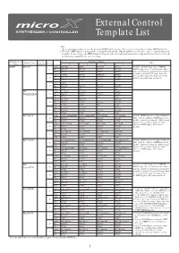 Microx Ext Control List