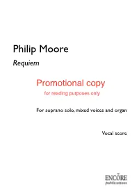 Philip Moore Requiem