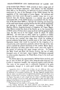 CHAEACTERISTICS and DISTRIBUTION of LAKES 553 of the Ancient Lake Moeris,1 Which Covered at Least a Large Part of the Floor of the Fayûm Depression