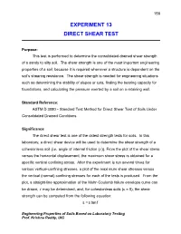 Direct Shear Test