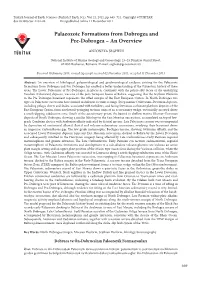 Palaeozoic Formations from Dobrogea and Pre-Dobrogea – an Overview