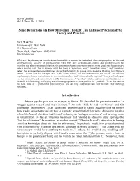 Some Reflections on How Marcelian Thought Can Enhance Psychoanalytic Theory and Practice