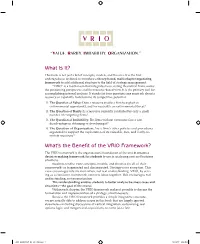 What Is It? What's the Benefit of the VRIO Framework?