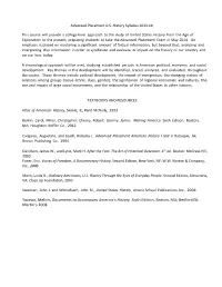 Advanced Placement U.S. History Syllabus 2013-14 This Course Will