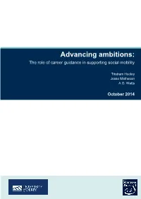 Advancing Ambitions