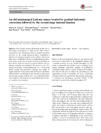 An Old Mismanaged Lisfranc Injury Treated by Gradual Deformity Correction Followed by the Second-Stage Internal ﬁxation