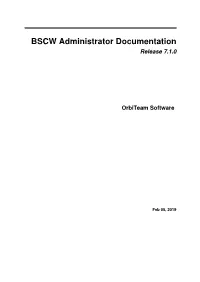 BSCW Administrator Documentation Release 7.1.0