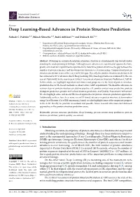 Deep Learning-Based Advances in Protein Structure Prediction