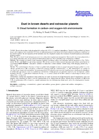 Dust in Brown Dwarfs and Extrasolar Planets V