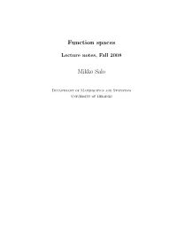 Function Spaces Mikko Salo