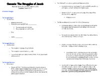 Genesis: the Struggles of Jacob