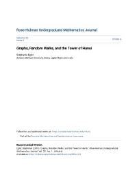 Graphs, Random Walks, and the Tower of Hanoi