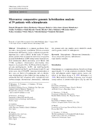 Microarray Comparative Genomic Hybridization Analysis of 59 Patients with Schizophrenia