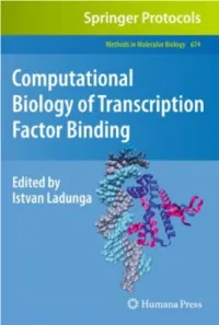 Computational Biology of Transcription Factor Binding (Methods In