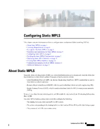 Configuring Static MPLS