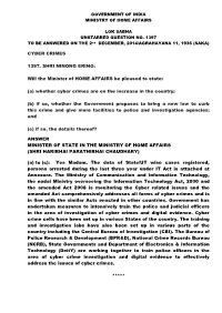 Cyber Crimes 1397. Shri Ninong Ering