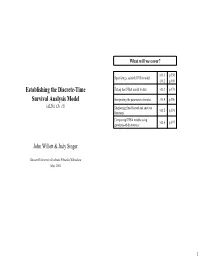 Establishing the Discrete-Time Survival Analysis Model