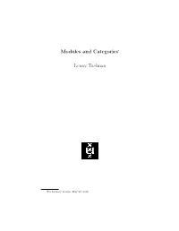 Modules and Categories∗ Lenny Taelman