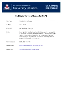 On Elliptic Curves of Conductor N=PQ
