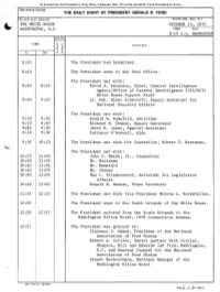 President's Daily Diary Collection (Box 78) at the Gerald R