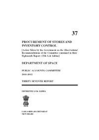 Procurement of Stores and Inventory Control