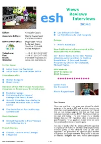 Views Reviews Interviews Esh 2014:1