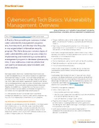 Vulnerability Management: Overview