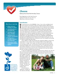 Choose Making Intentional Relationship Choices