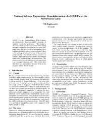 Demodularization of a SGLR Parser for Performance Gains