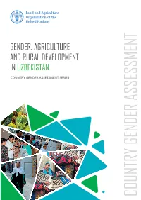 Gender, Agriculture and Rural Development in Uzbekistan