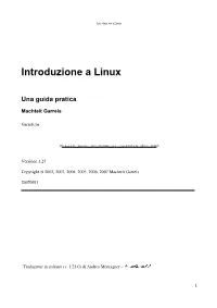 Introduzione a Linux