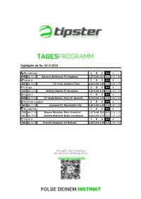 Tagesprogramm