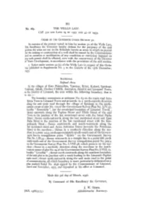 191 No. 165. the WELLS LAW. in Exercise of the Powers Vested In