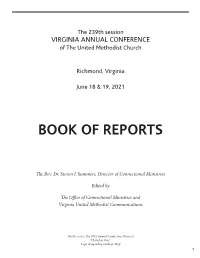 2021 Book of Reports and Discuss with the Lay Member(S) from Your Charge