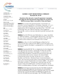 Alameda CTC Commission Resolution