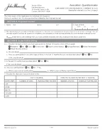 Avocation Questionnaire