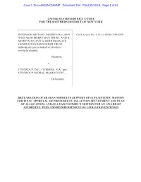 Declaration of Sharan Nirmul ISO Plaintiffs' Motion for Final Approval