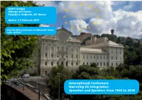 International Conference Narrating EU Integration: Speeches And