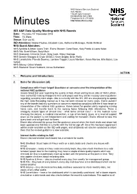 Minutes ISD A&E Data Quality Meeting