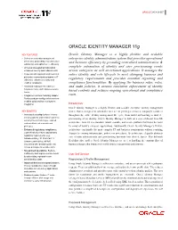 Oracle Data Sheet