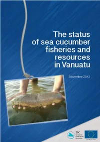 The Status of Sea Cucumber Fisheries and Resources in Vanuatu