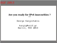 George Kargiotakis Kargig@Void.Gr Berlin, RSS 2013