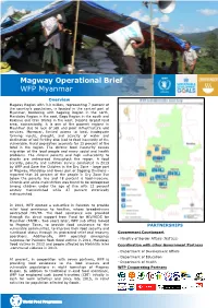 Magway Operational Brief WFP Myanmar