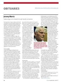 OBITUARIES for the Full Versions of Articles in This Section See Bmj.Com