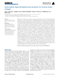Automated Regional Behavioral Analysis for Human Brain Images