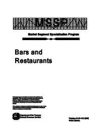 Bars and Restaurants