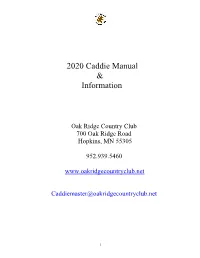 Caddie Manual & Information